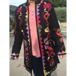 Soft Surroundings Black Embroidered Parisian Jacket  2X